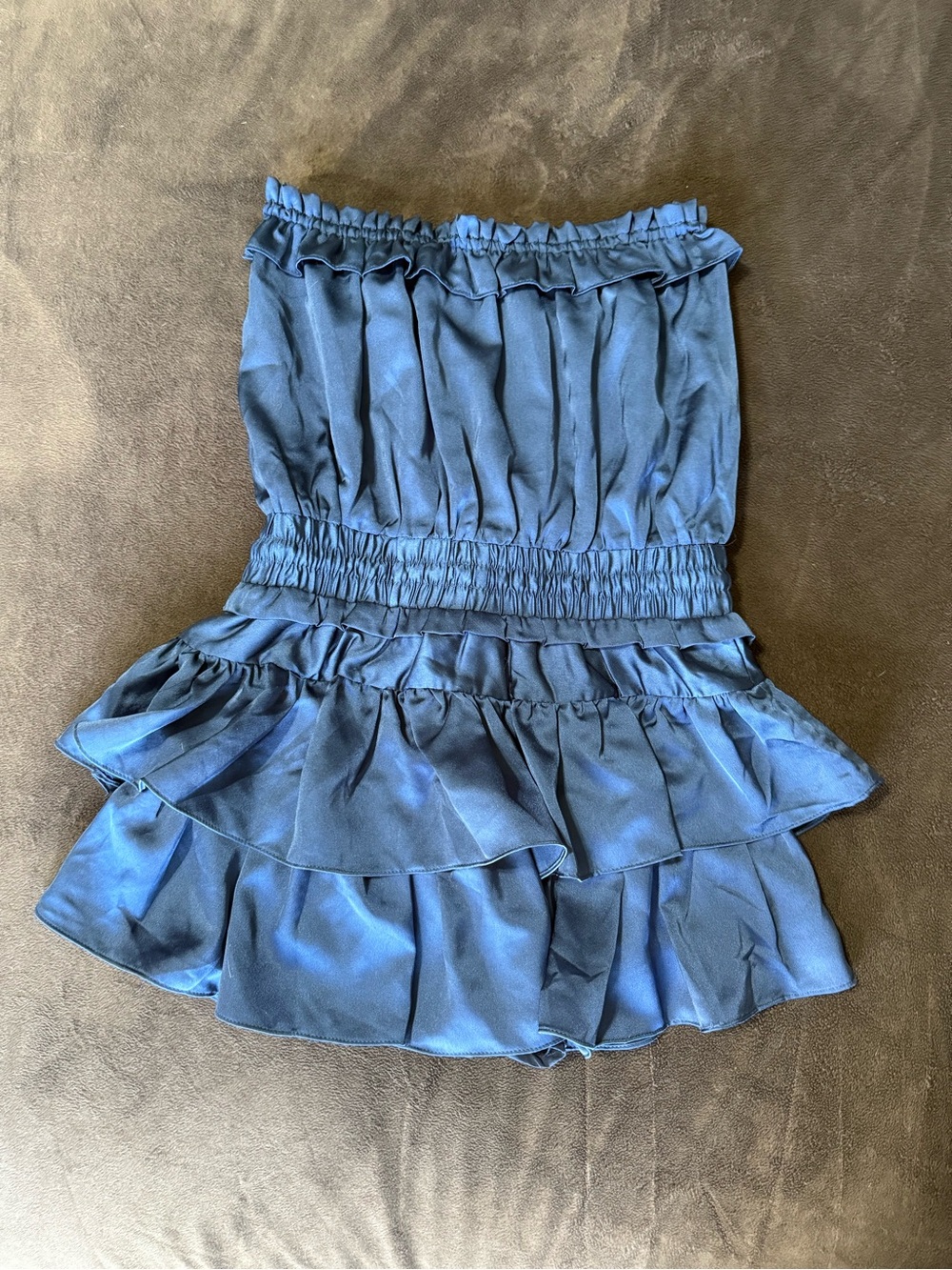 Day + Moon Navy Silk Romper NWT